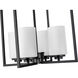 Luxx 4 Light 18 inch Matte Black Indoor Pendant Ceiling Light